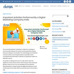 Important Activities Performed By a Digital Marketing Company India