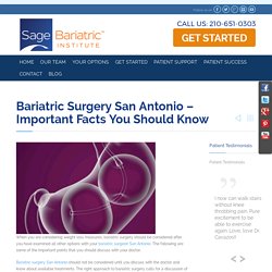 Important Facts You Should Know about Bariatric Surgery