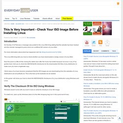 This Is Very Important - Check Your ISO Image Before Installing Linux