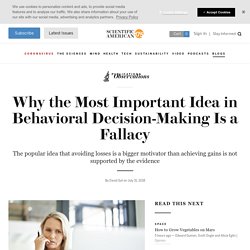 Why the Most Important Idea in Behavioral Decision-Making Is a Fallacy