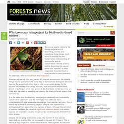 Forests News Blog » Why taxonomy is important for biodiversity-based science