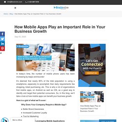 How Mobile Apps Play an Important Role in Business Growth