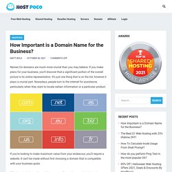 How Important is a Domain Name for the Business? - Hostpoco