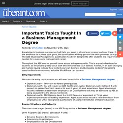 Important Topics Taught In a Business Management Degree