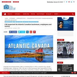 CSR important for Atlantic Canadian businesses, employees and society - The CSR Journal