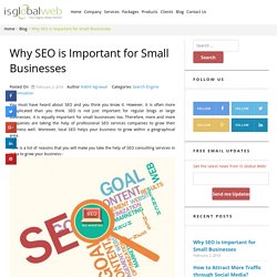 Why SEO is Important for Small Businesses - IS Global Web