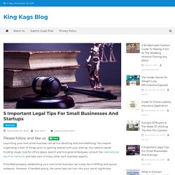 5 Important Legal Tips for Small Businesses and Startups
