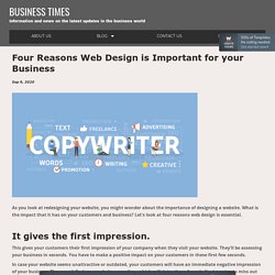 Four Reasons Web Design is Important for your Business