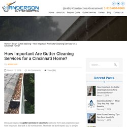How Important Are Gutter Cleaning Services for a Cincinnati Home?