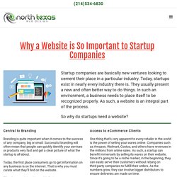 Why a Website is So Important to Startup Companies - North Texas Web Design - a McKinney Web Design Company