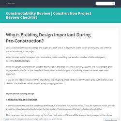 Why is Building Design Important During Pre-Construction?