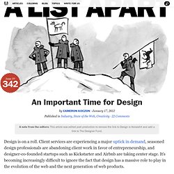 An Important Time for Design