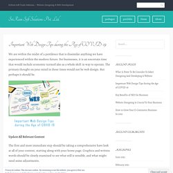 Important Web Design Tips during the Age of COVID-19 – SriRam Soft Solutions Pvt. Ltd.