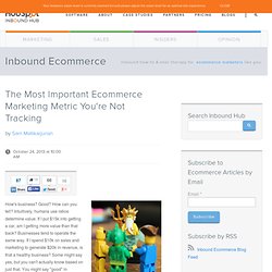 The Most Important Ecommerce Marketing Metric You're Not Tracking