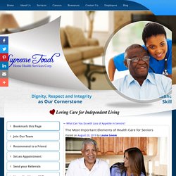 The Most Important Elements of Health Care for Seniors