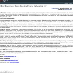 How Important Basic English Course In London Is?