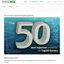 The 50 most important English proverbs