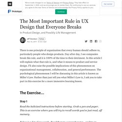 The Most Important Rule in UX Design that Everyone Breaks