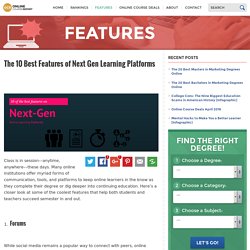10 Important Features in Next Gen Learning Platforms