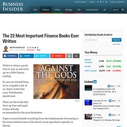 The Most Important Finance Books