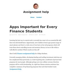 Apps Important for Every Finance Students