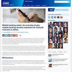 Mobile banking in Africa: why mobile banking remains important for financial inclusion in Africa