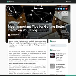 Most Important Tips for Getting Better Traffic on Your Blog