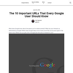 10 Important Google URLs That Every Google User Should Know