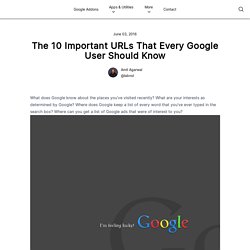 10 Important Google URLs You Should Know