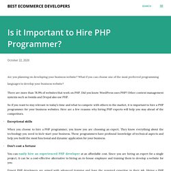 Is it Important to Hire PHP Programmer?