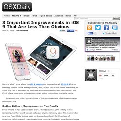 3 Important Improvements in iOS 9 That Are Less Than Obvious