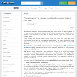 Why is it Important to Integrate your B2B eCommerce Portal with Your ERP?