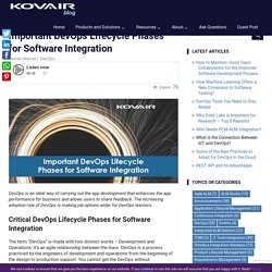 Discuss about DevOps lifecycle Phases for software integration