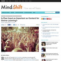 Is Peer Input as Important as Content for Online Learning?