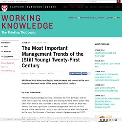 The Most Important Management Trends of the (Still Young) Twenty-First Century