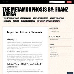 The Metamorphosis By: Franz Kafka