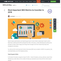 Most Important SEO Metrics to Consider in 2018
