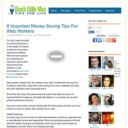 8 Important Money Saving Tips For Web Workers