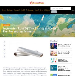 Important Role of the Shrink Wrap in the Packaging Industry