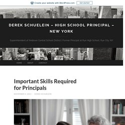Derek Schuelein – High School Principal – New York