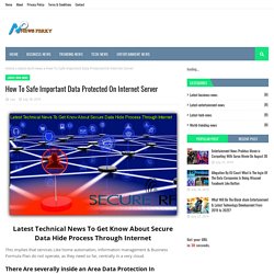How To Safe Important Data Protected On Internet Server