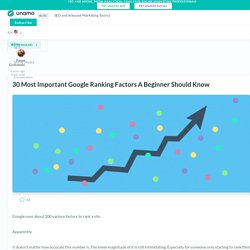 30 Most Important Google Ranking Factors A Beginner Should Know