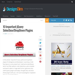 10 Important jQuery Selectbox/DropDown Plugins