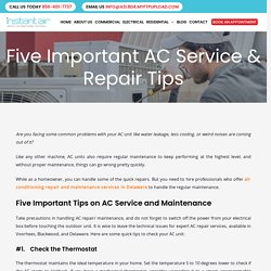 Five Important AC Service & Repair Tips