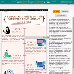6 Important Phases of the Software Development Life cycle