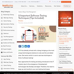 11 Important Software Testing Techniques (Tips Included)