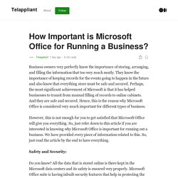 How Important is Microsoft Office for Running a Business?