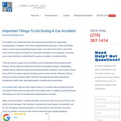 Important Things To Do During A Car Accident