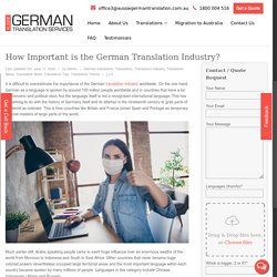 How Important is the German Translation Industry?