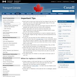Important Tips - Transport Canada